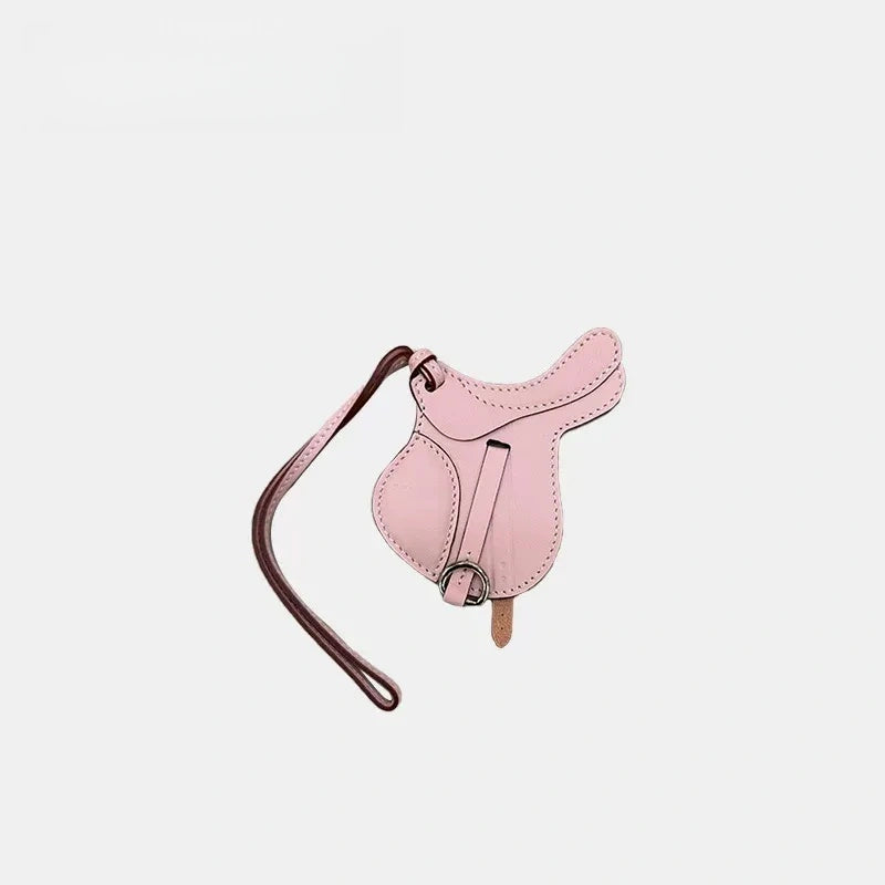 Sheepskin Mini Saddle Leather Bag Charm