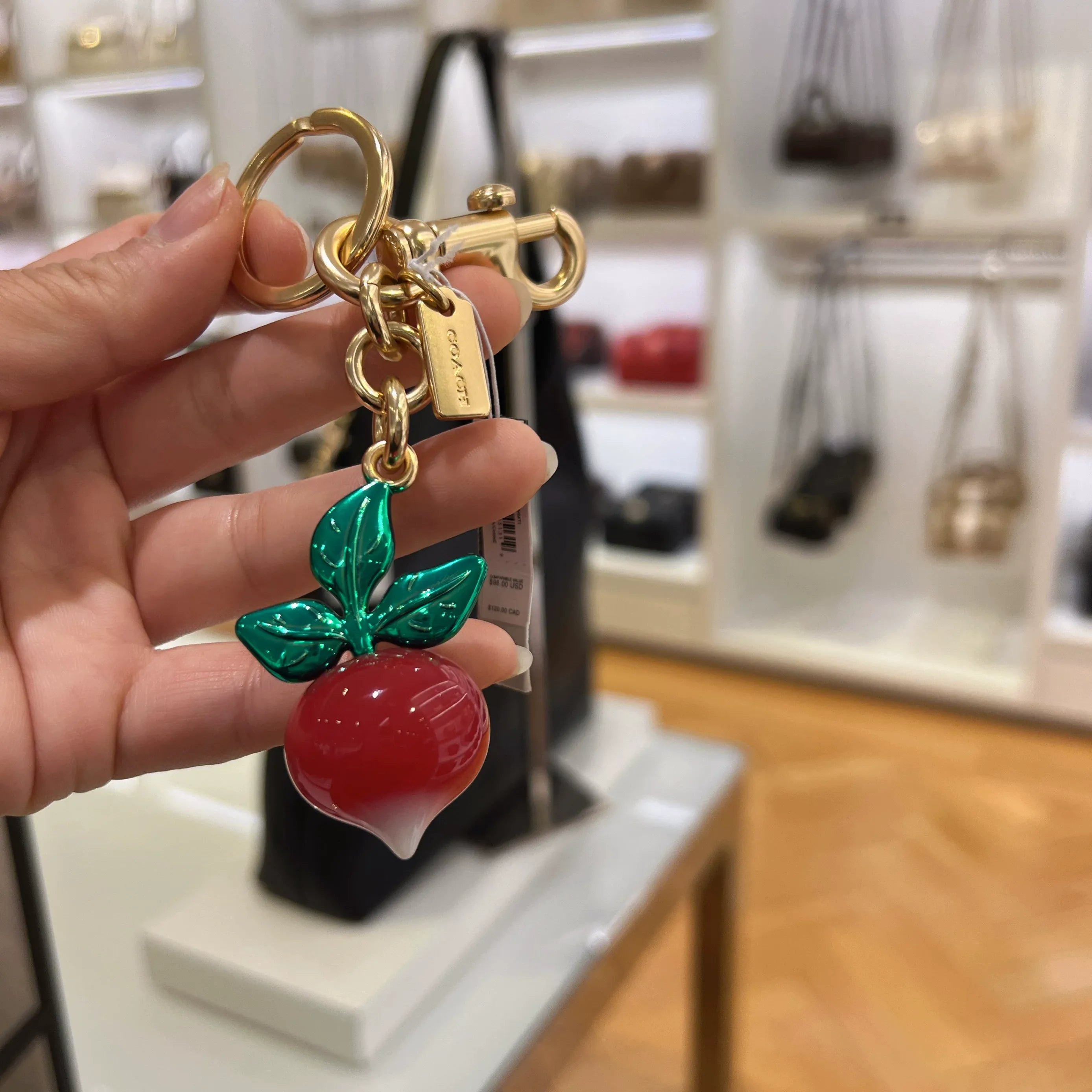 Radish Resin Bag Charm
