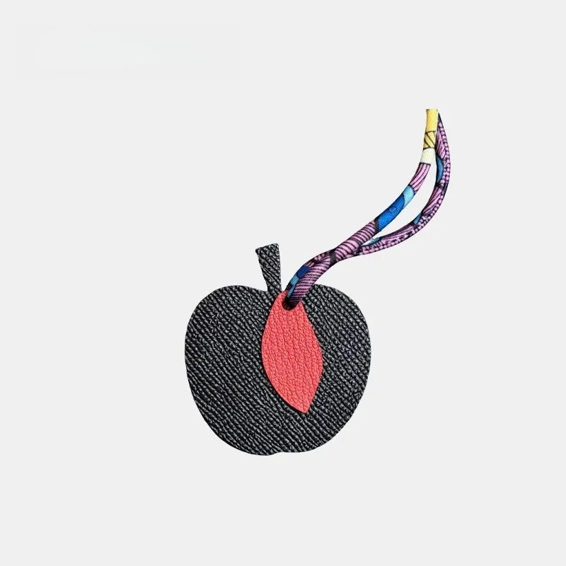 Apple Leather Bag Charm