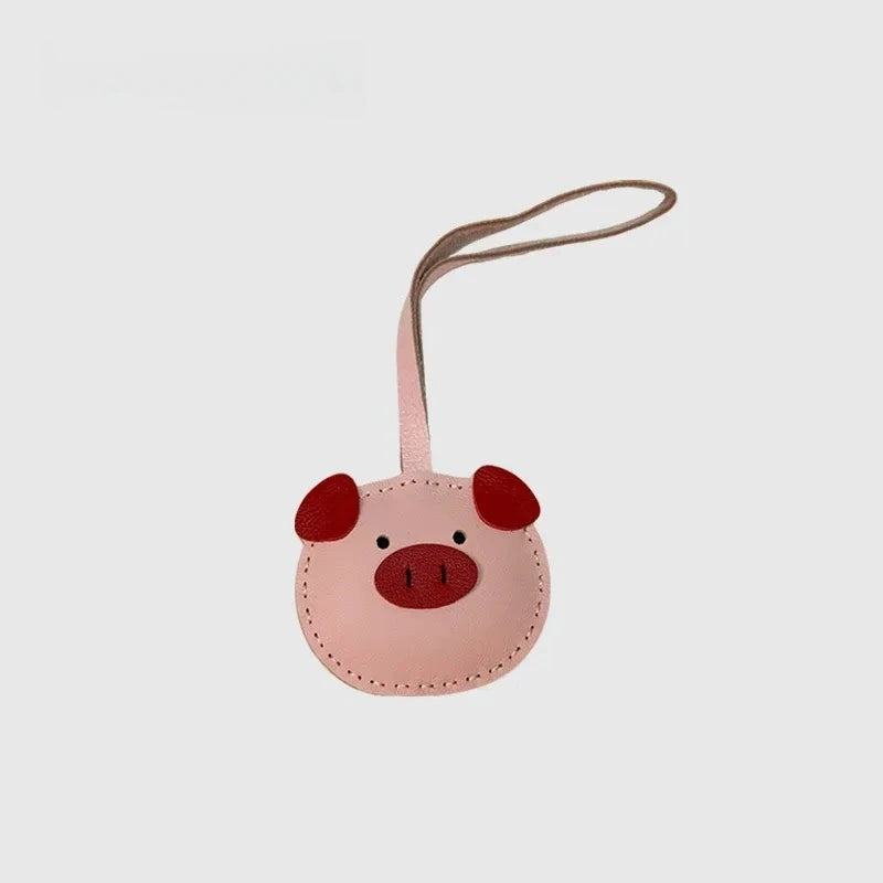 Popular Cute Pig Leather Bag Charm
