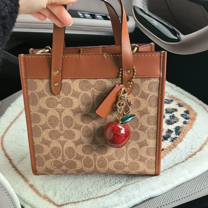 Apple Resin Bag Charm
