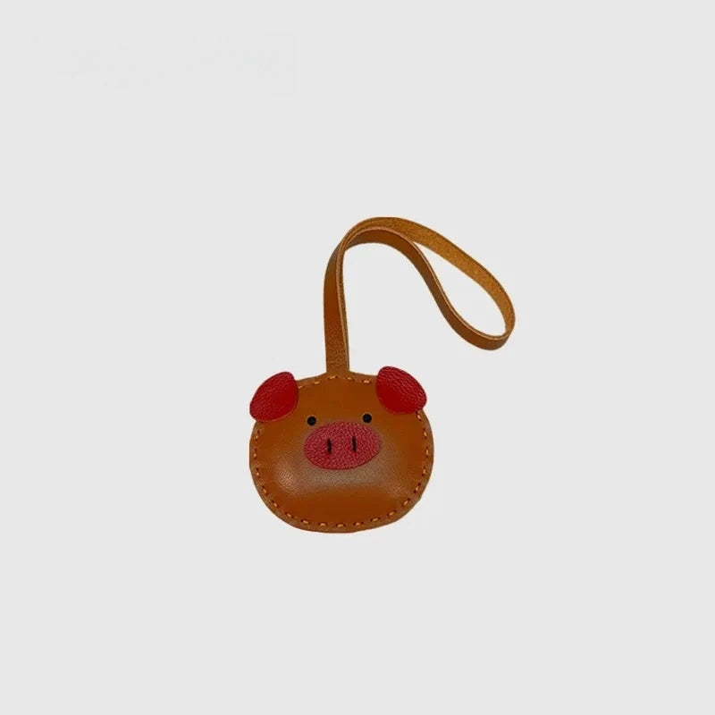 Popular Cute Pig Leather Bag Charm