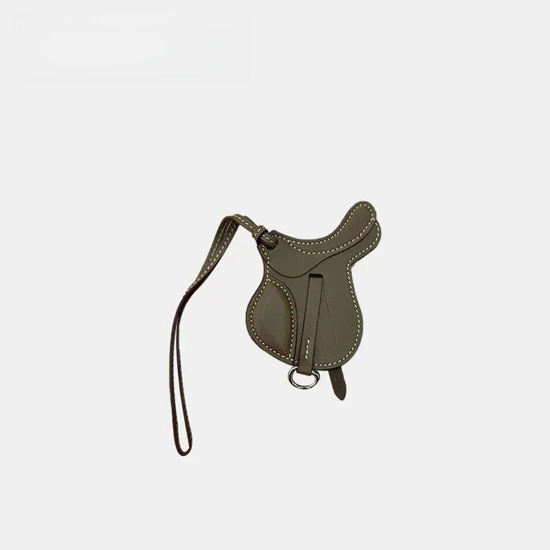 Sheepskin Mini Saddle Leather Bag Charm