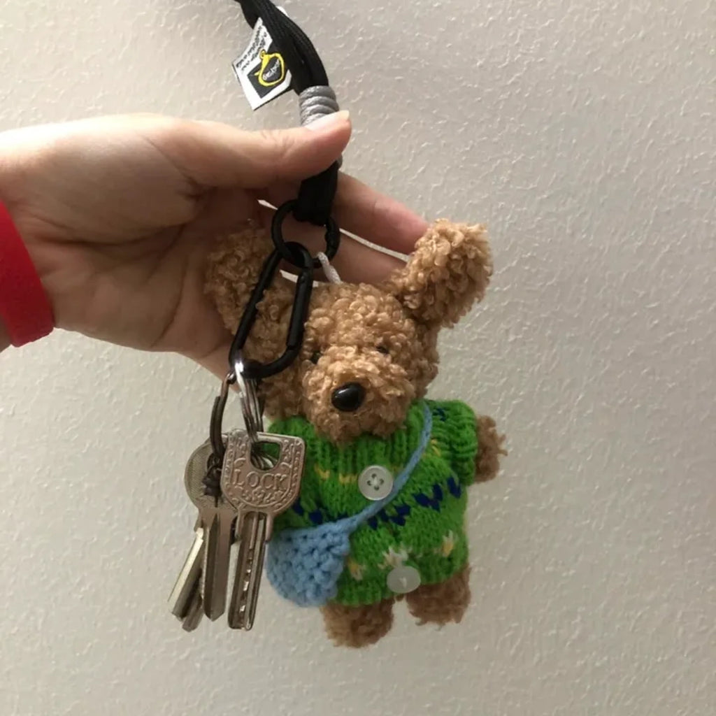 Teddy Bear Fluffy Bag Charm
