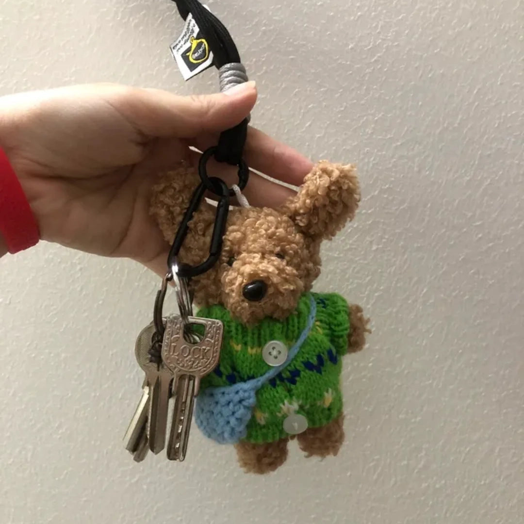 Teddy Bear Fluffy Bag Charm
