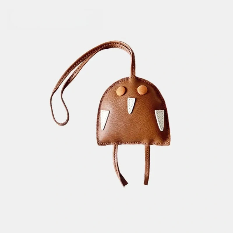 Owl Leather Bag Charm