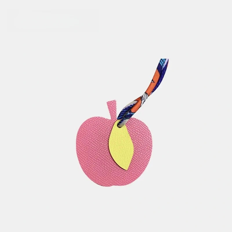 Apple Leather Bag Charm