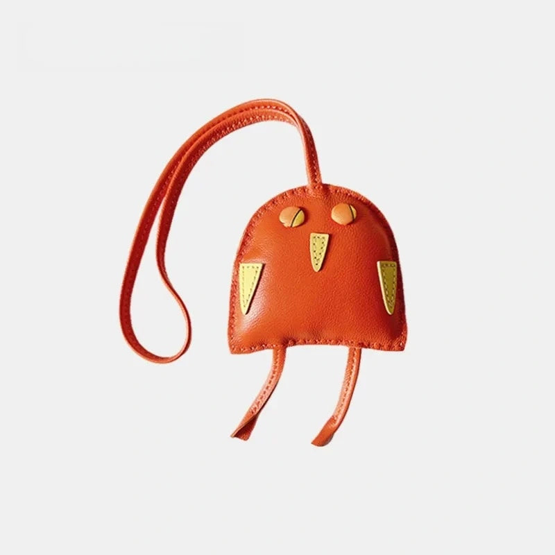 Owl Leather Bag Charm