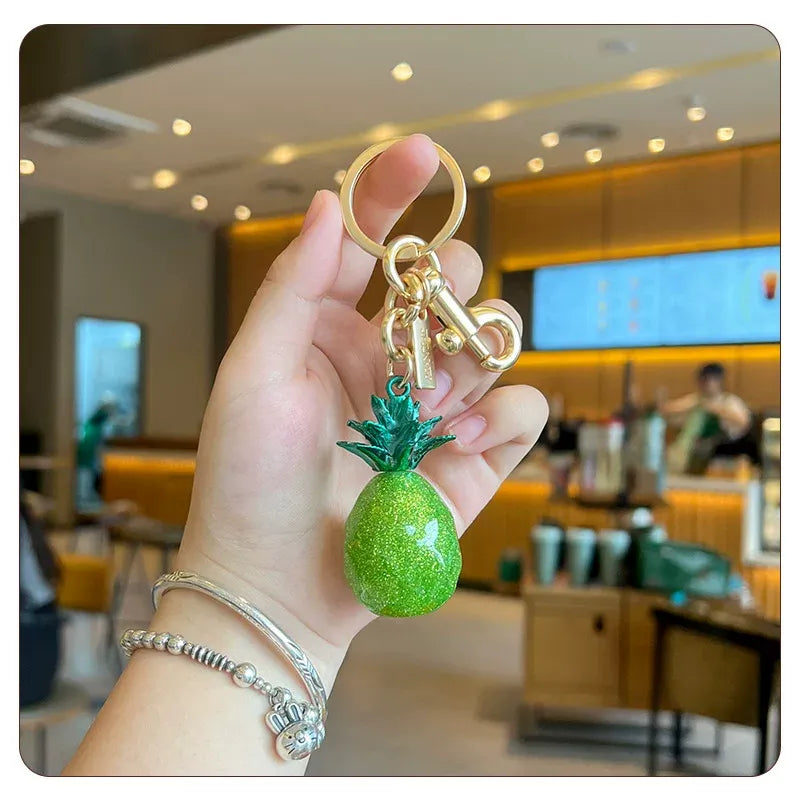 Pineapple Resin Bag Charm