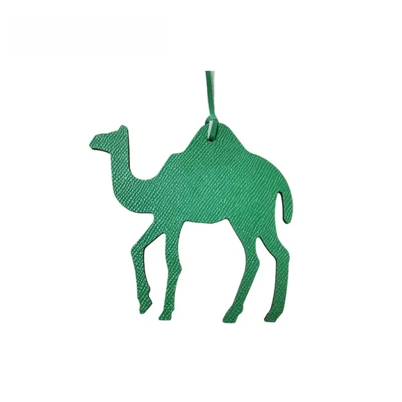 Camel Leather Bag Charm