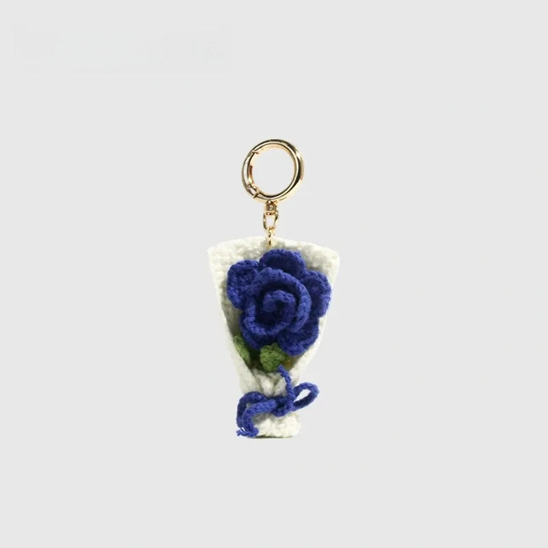 Crochet Bouquet Fluffy Bag Charm