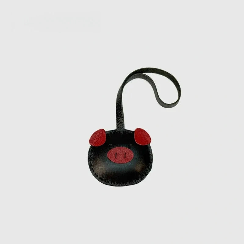 Popular Cute Pig Leather Bag Charm