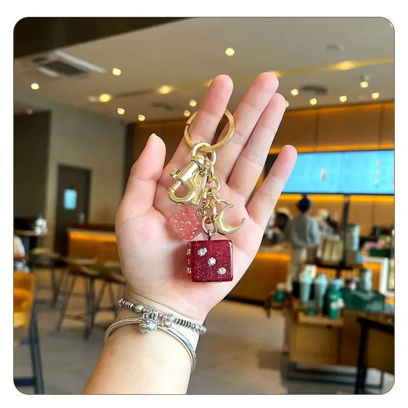 Dice Resin Bag Charm