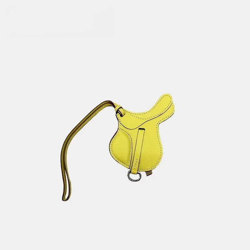 Sheepskin Mini Saddle Leather Bag Charm
