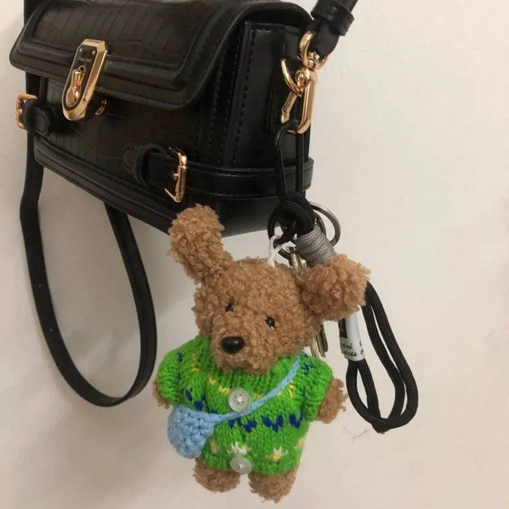 Teddy Bear Fluffy Bag Charm