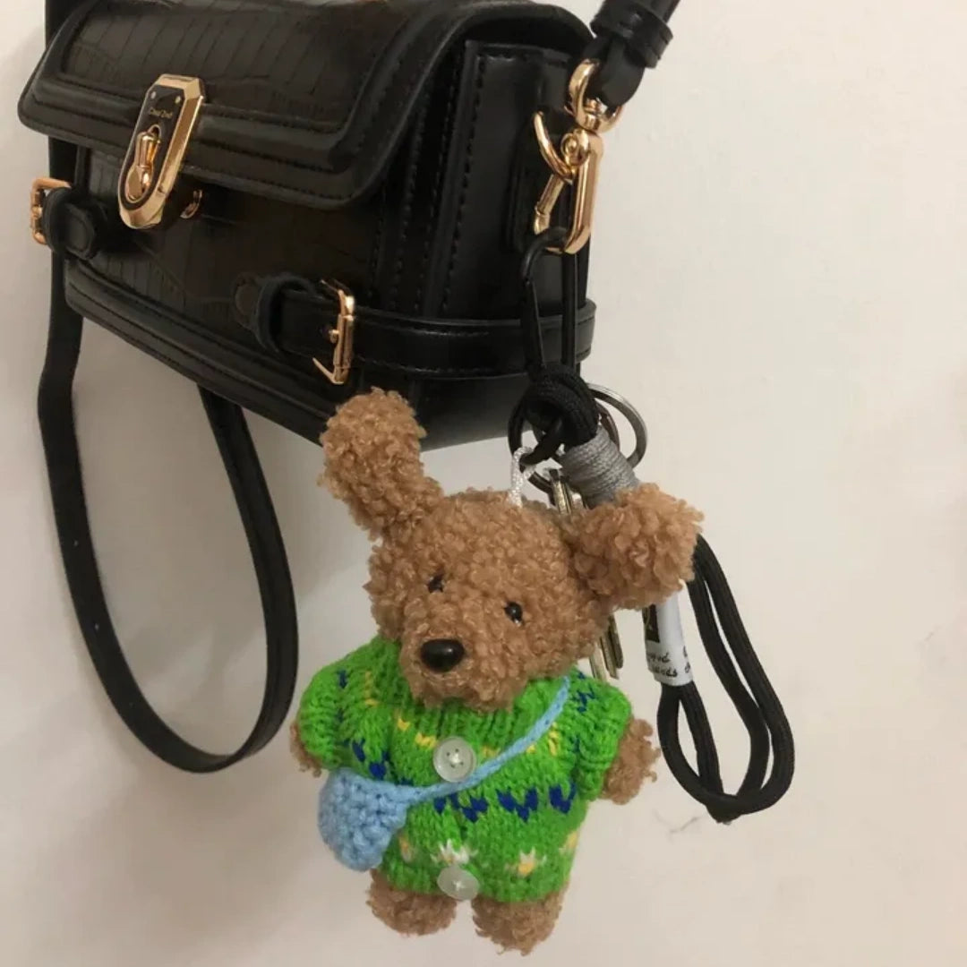 Teddy Bear Fluffy Bag Charm