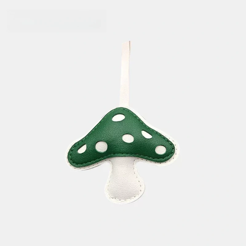 Mushroom Leather Bag Charm