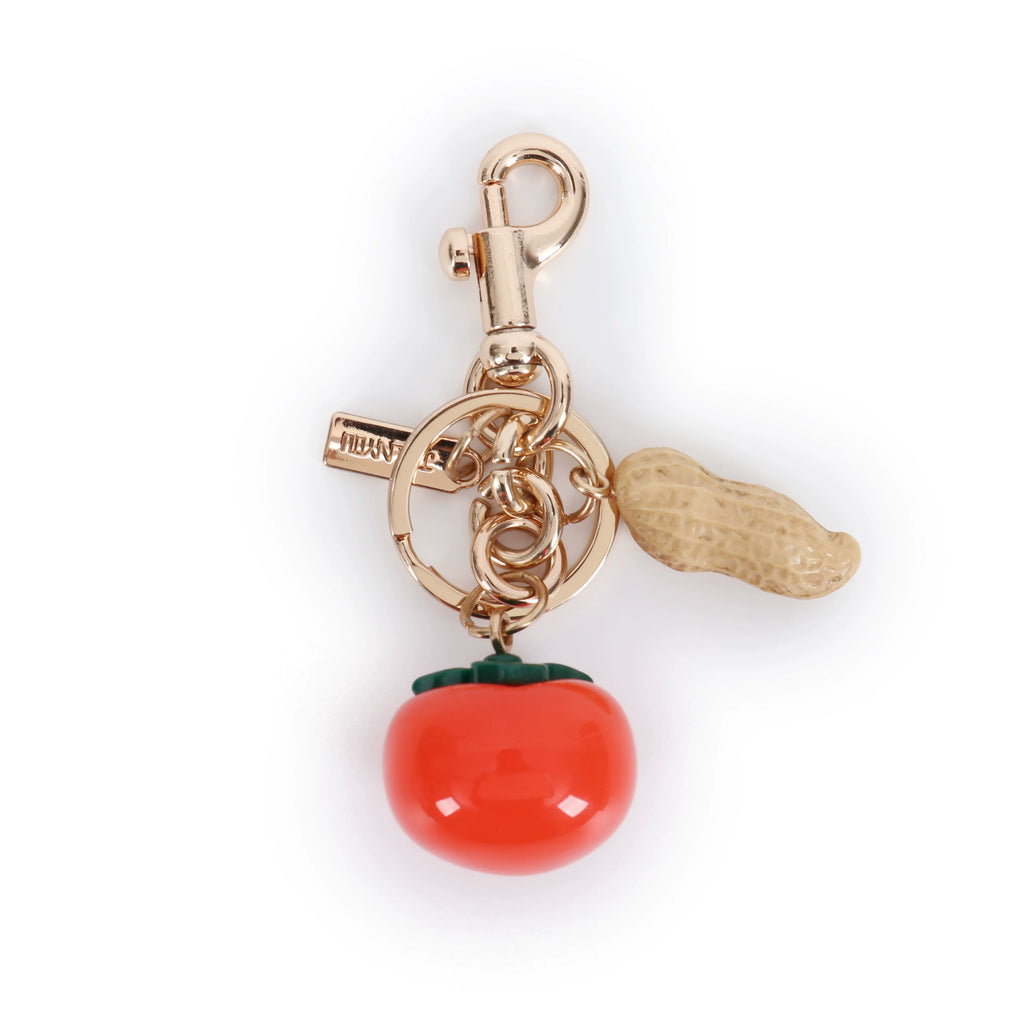 Good Luck Persimmon & Peanut Resin Bag Charm