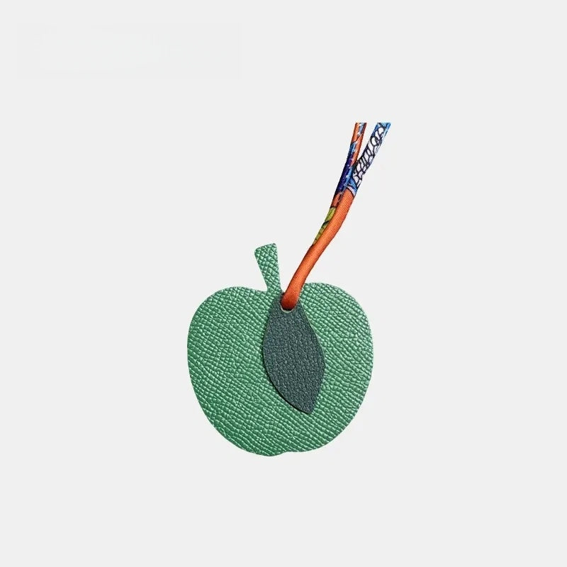 Apple Leather Bag Charm