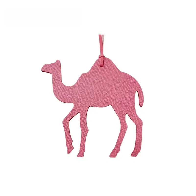 Camel Leather Bag Charm