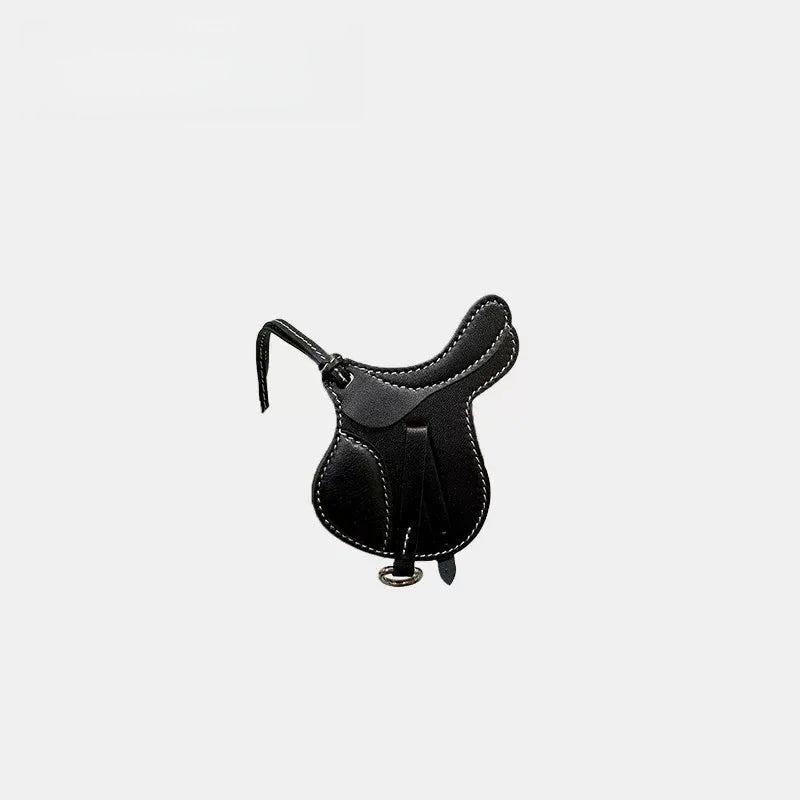 Sheepskin Mini Saddle Leather Bag Charm