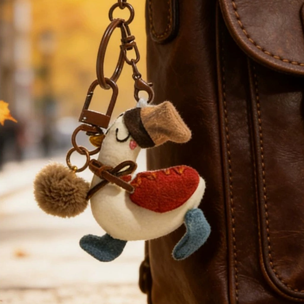 Cute Duck Fluffy Bag Charm
