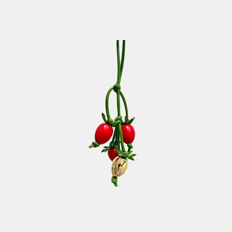 Tomato Resin Bag Charm
