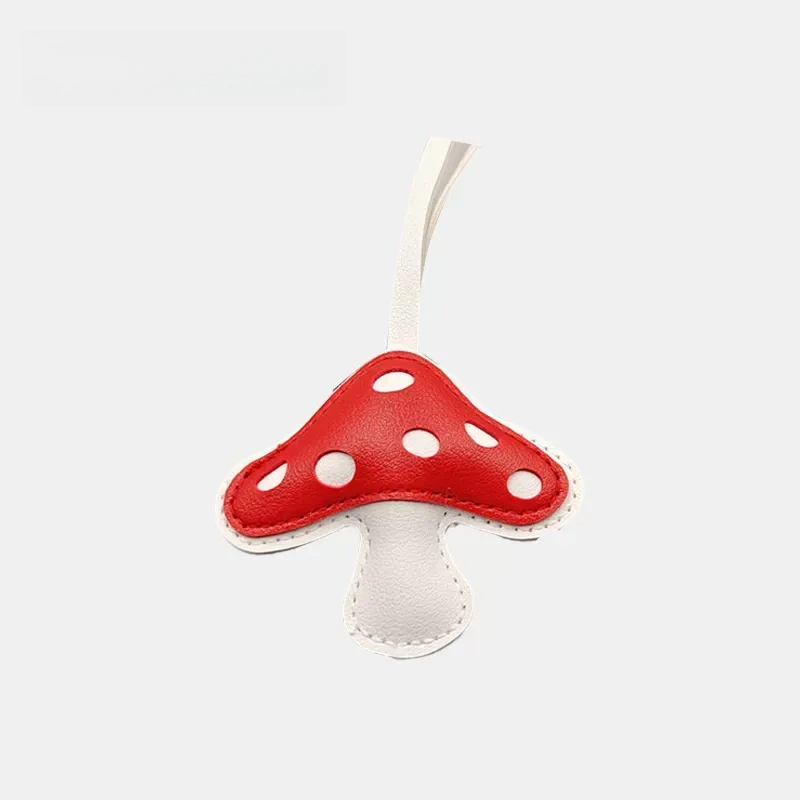 Mushroom Leather Bag Charm