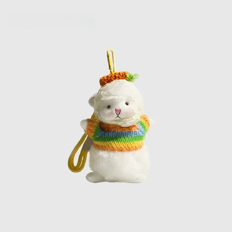 Creamy Little Sheep Fluffy Bag Charm