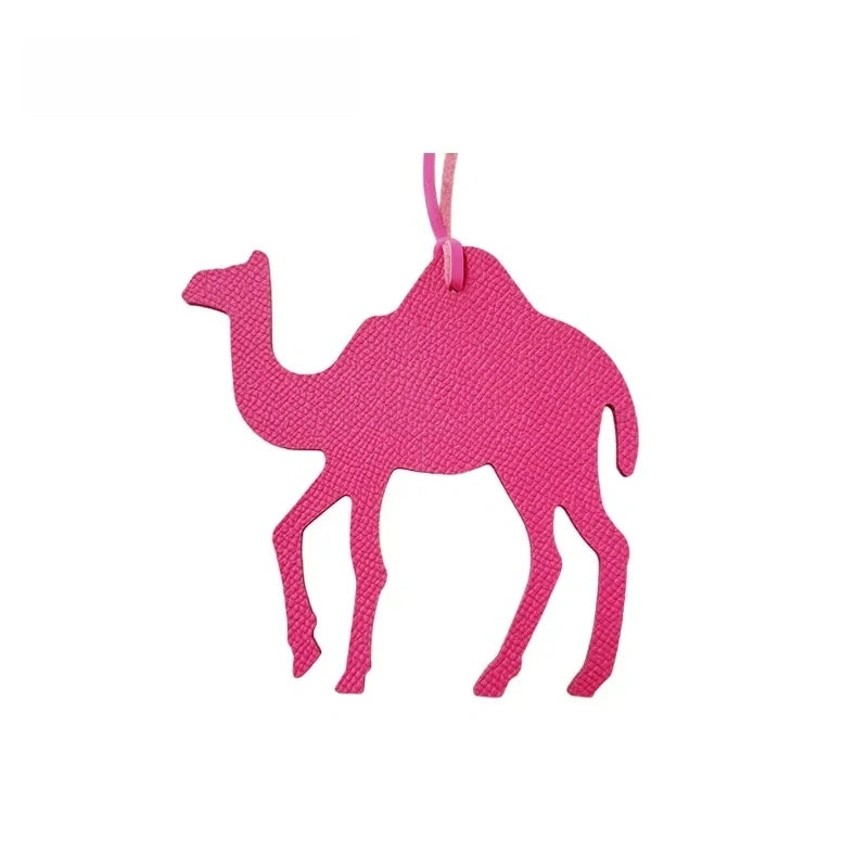 Camel Leather Bag Charm