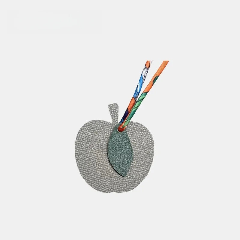 Apple Leather Bag Charm