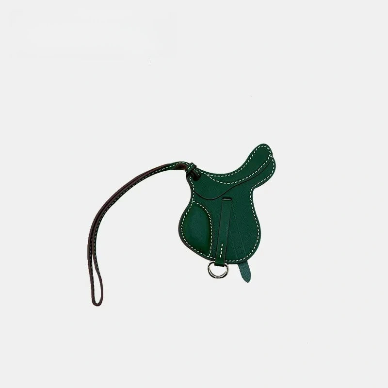 Sheepskin Mini Saddle Leather Bag Charm