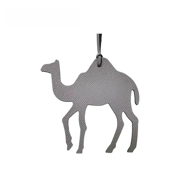Camel Leather Bag Charm