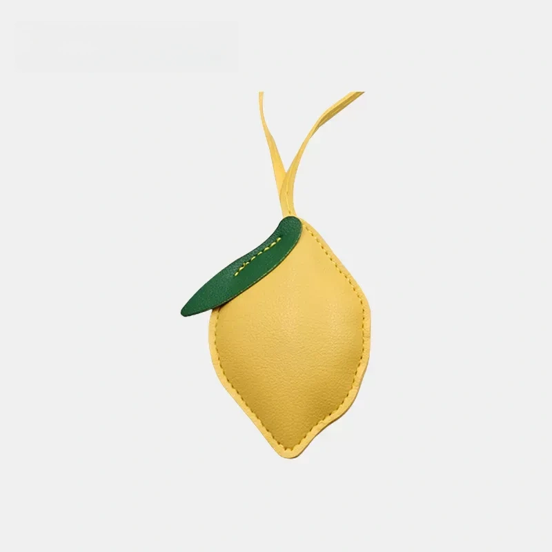 Lemon Leather Bag Charm