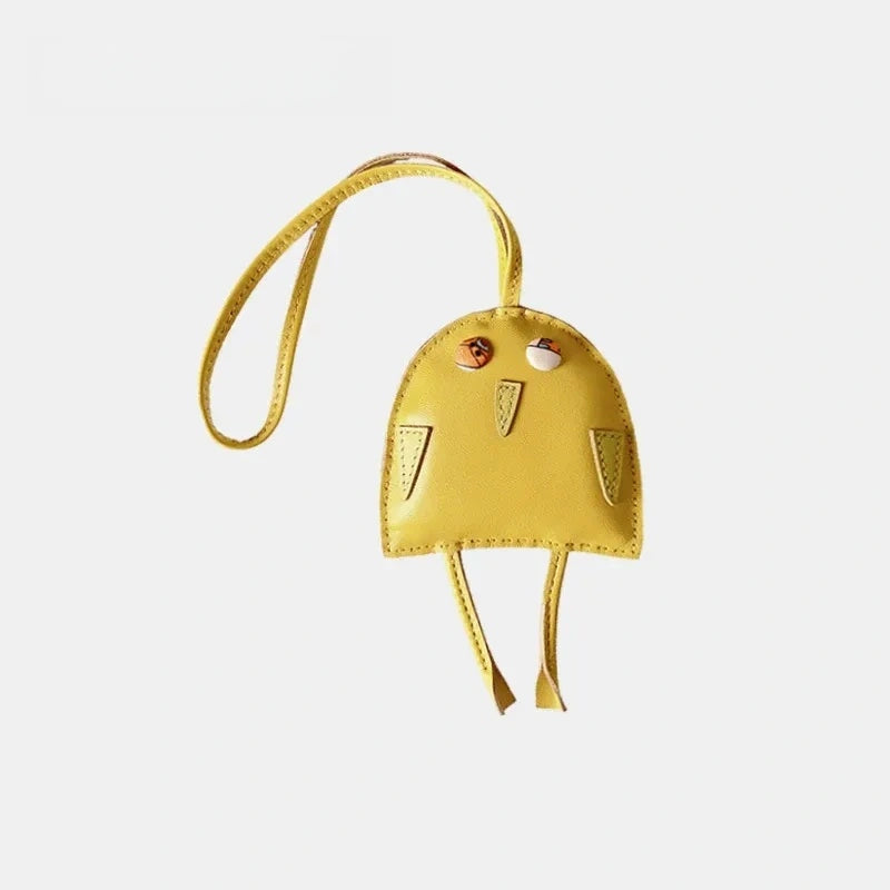 Owl Leather Bag Charm