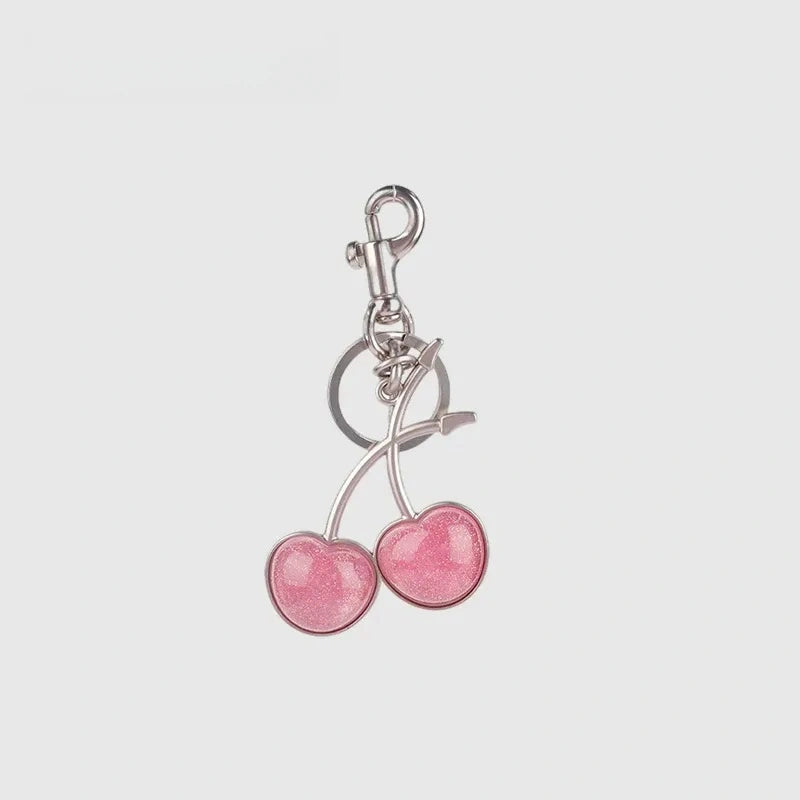 Two Cherry Halves Resin Bag Charm