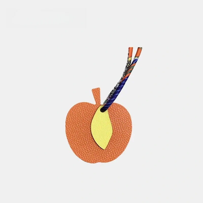 Apple Leather Bag Charm