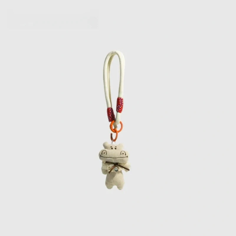 Chunky Hippo Fluffy Bag Charm