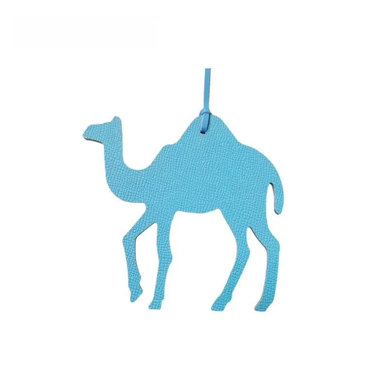 Camel Leather Bag Charm