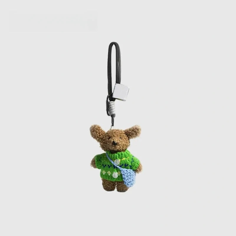 Teddy Bear Fluffy Bag Charm