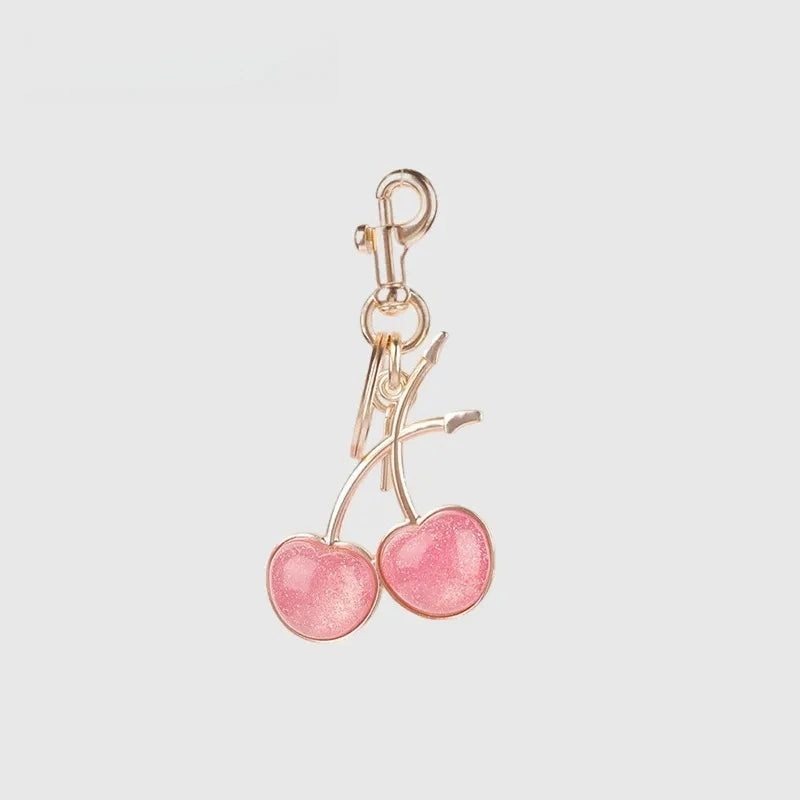 Two Cherry Halves Resin Bag Charm