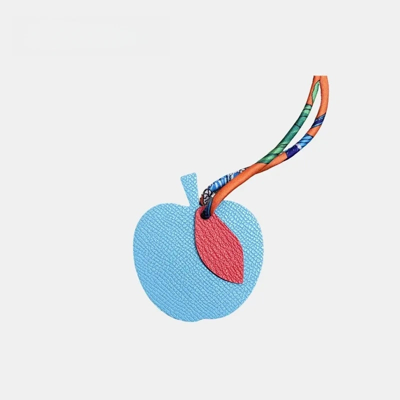 Apple Leather Bag Charm
