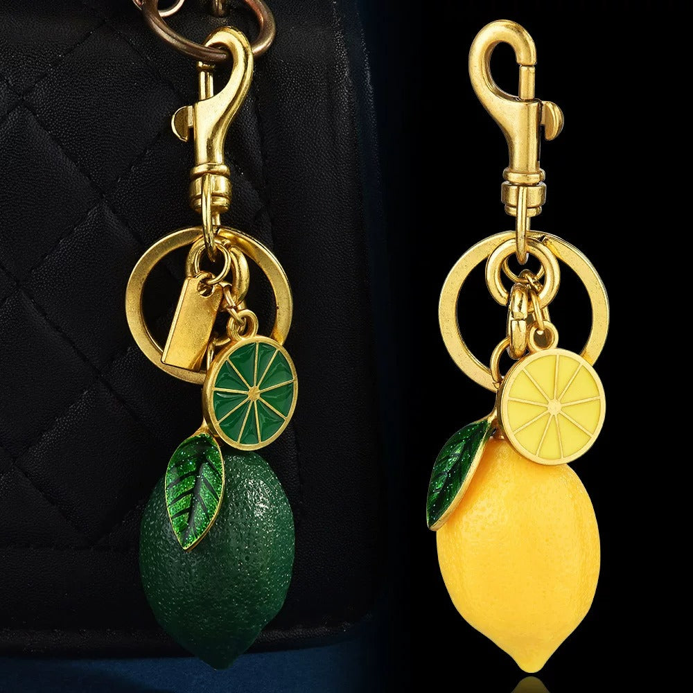 Lemon Resin Bag Charm