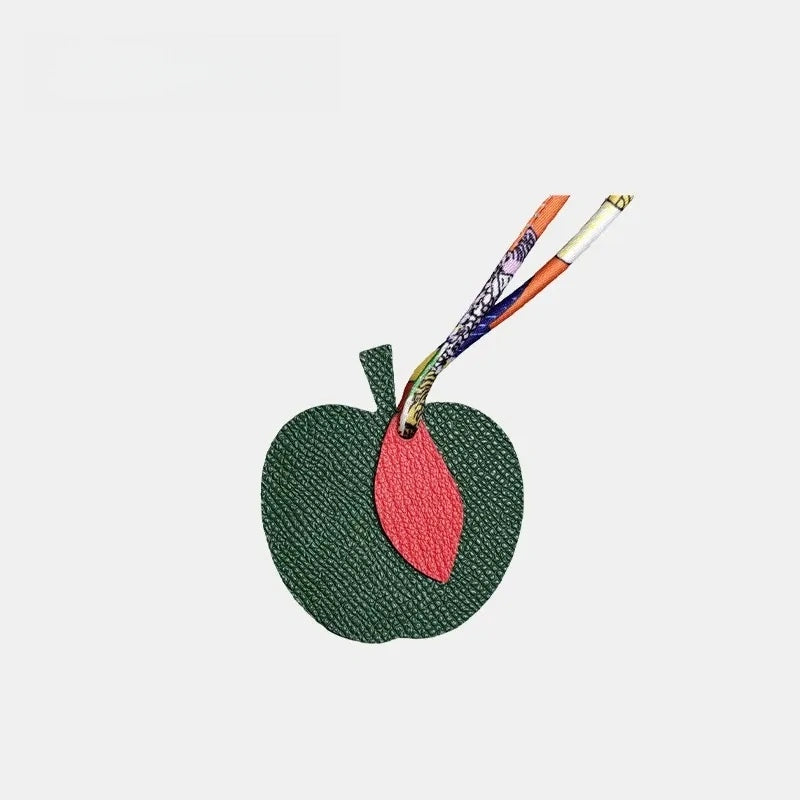 Apple Leather Bag Charm
