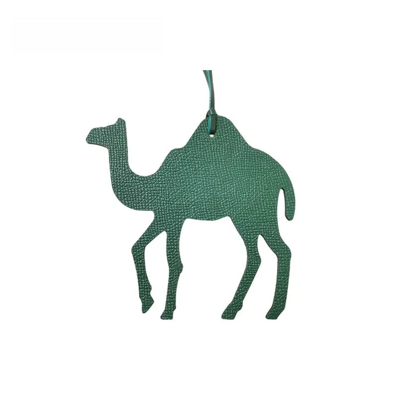 Camel Leather Bag Charm