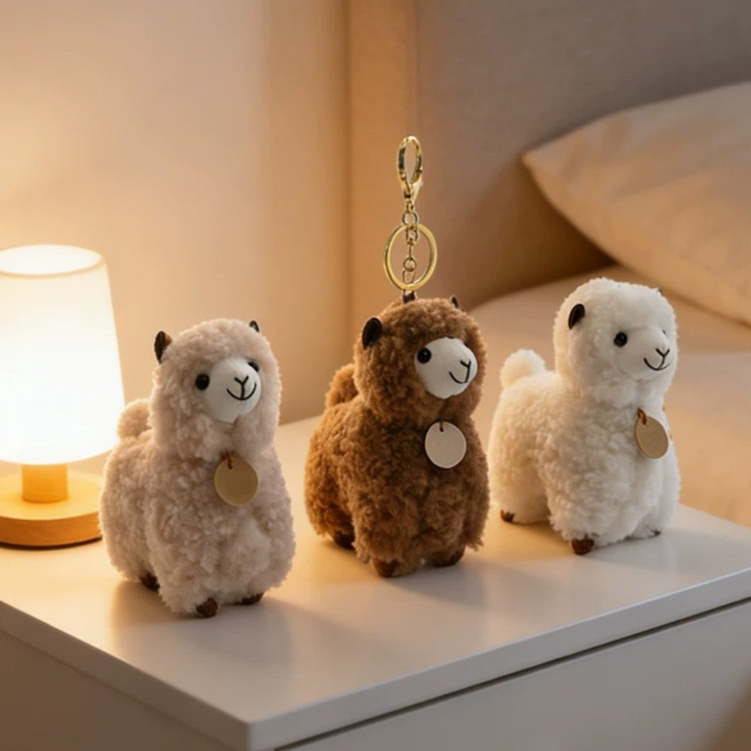 Alpaca Fluffy Bag Charm