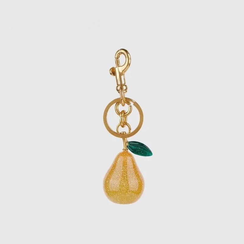 Pear Resin Bag Charm