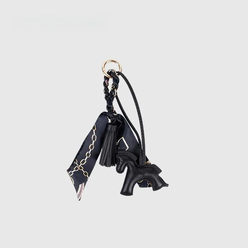Cute Pony Leather Bag Charm