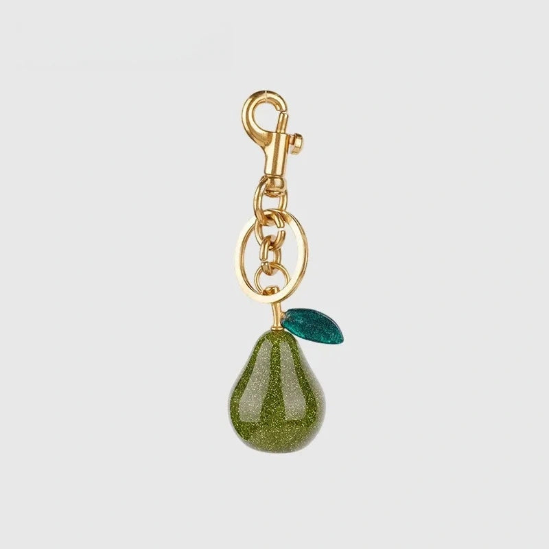 Pear Resin Bag Charm