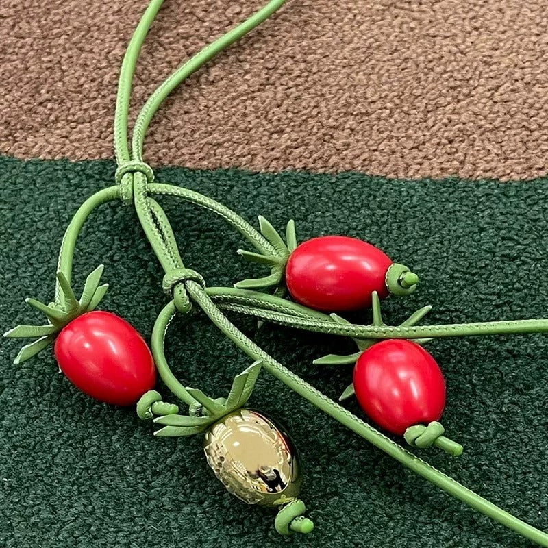 Tomato Resin Bag Charm